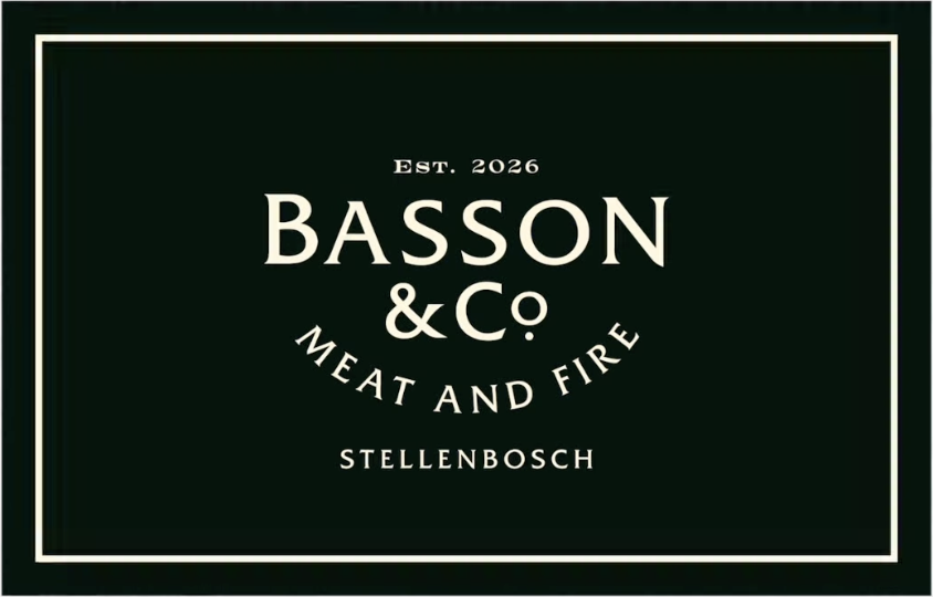 The Basson & Co logo, Meat and Fire, Stellenbosch, established 2026